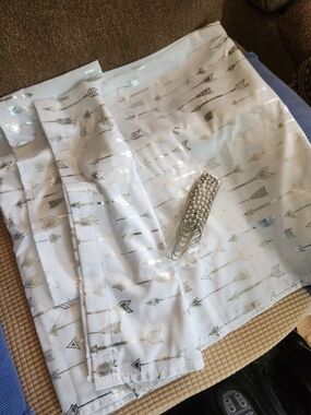 Pair Of Shower CURTAINS BLUE and WHITE